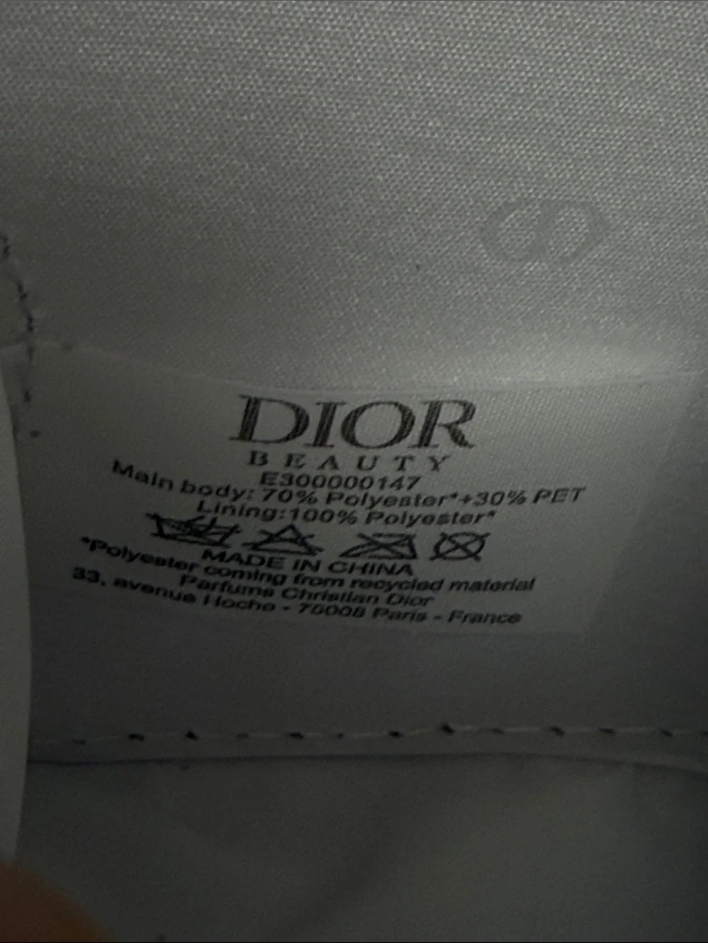 Christian Dior Star Shaped Glitter Gold Zip Around Make Up Case